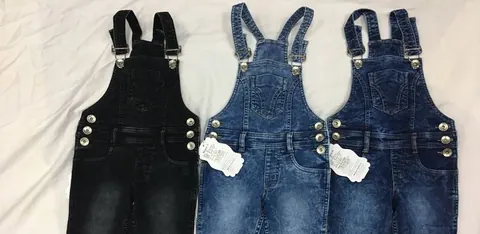 M 1121 denim dungaree capris